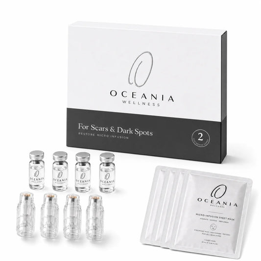 Scars & Dark Spots 2 month contents - 4 ampoules, 4 applicators, 4 sheet masks
