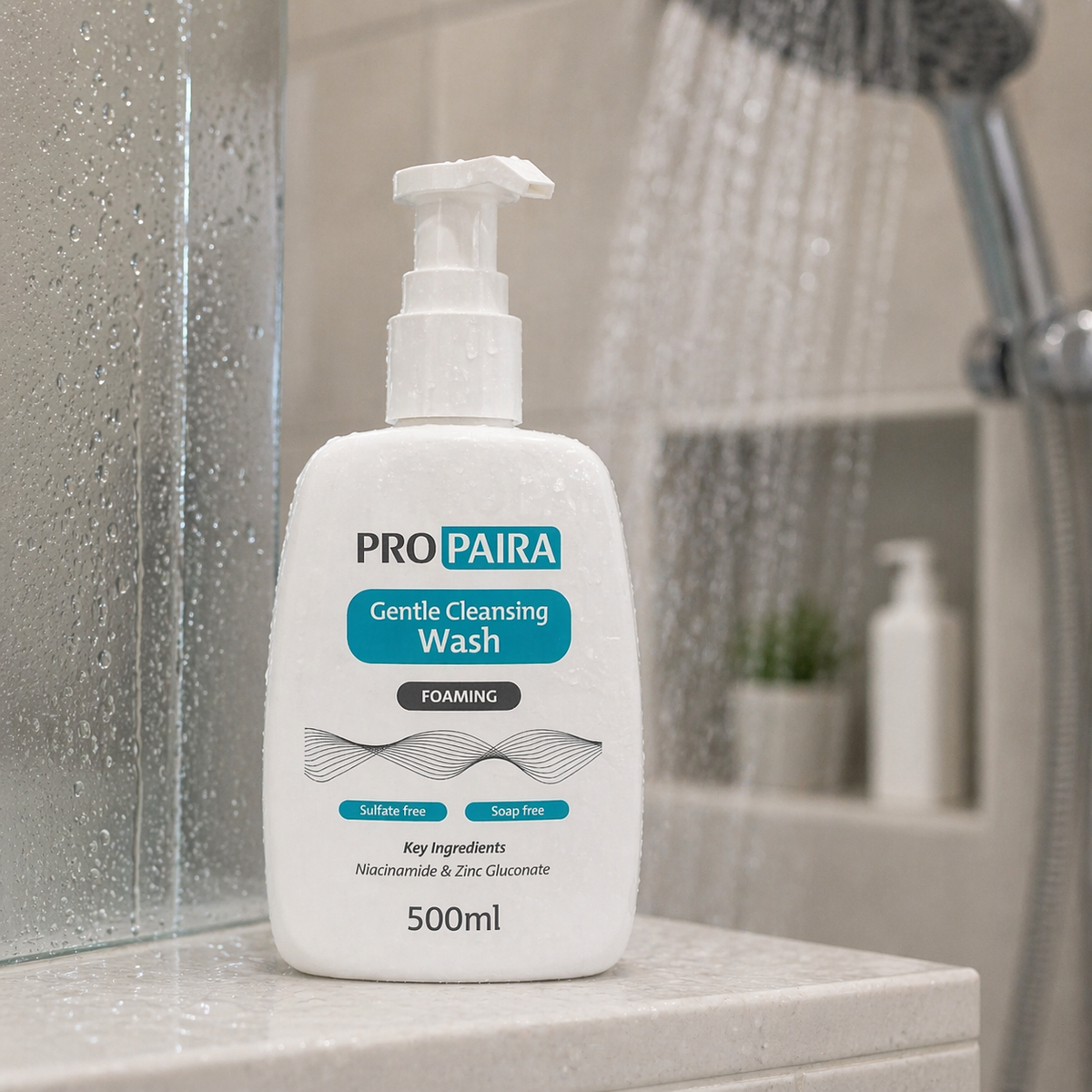 Gentle Cleansing Wash (foaming) 500ml by Propaira - packaging and details - cleanser