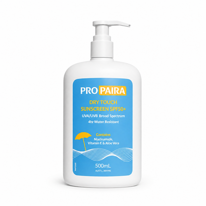 Propaira SPF 50+  4 Hrs Dry Touch Sunscreen 500ml by Propaira - product image - sunscreen