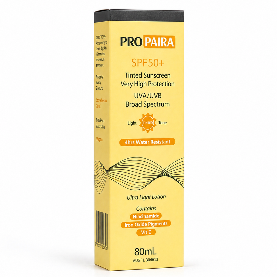 Propaira SPF 50+ Tinted Sunscreen 4 Hrs Water Resistance 80ml by Propaira - product image - sunscreen