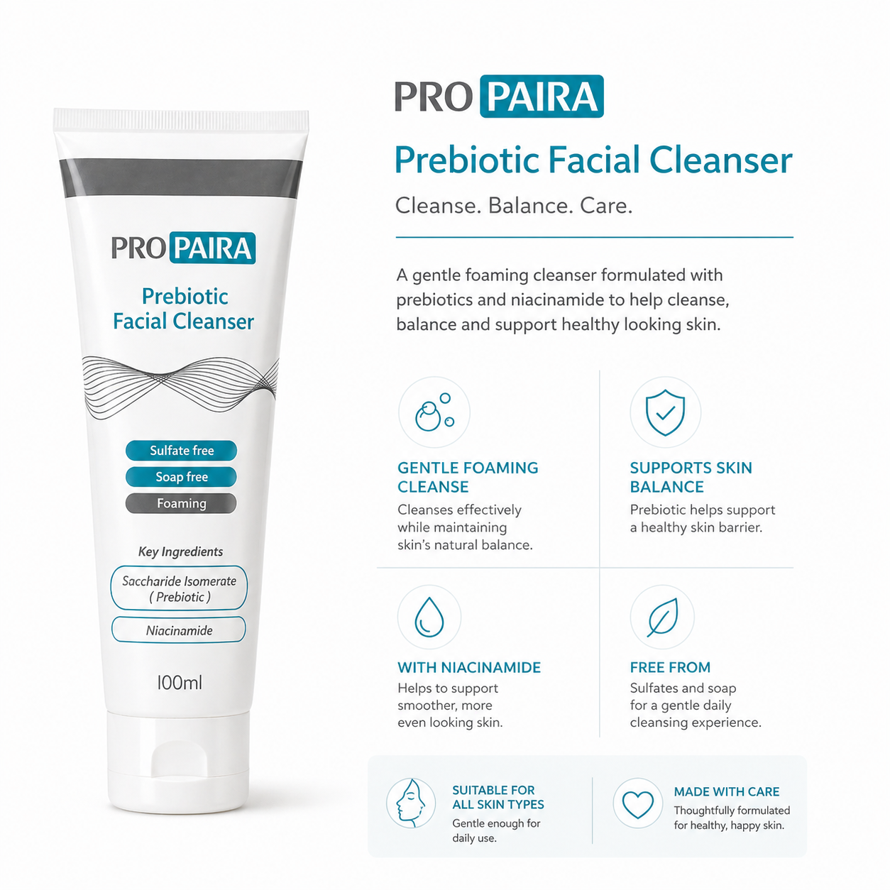 Propaira Prebiotic Facial Cleanser 100ml by Propaira - ingredients and information - cleanser