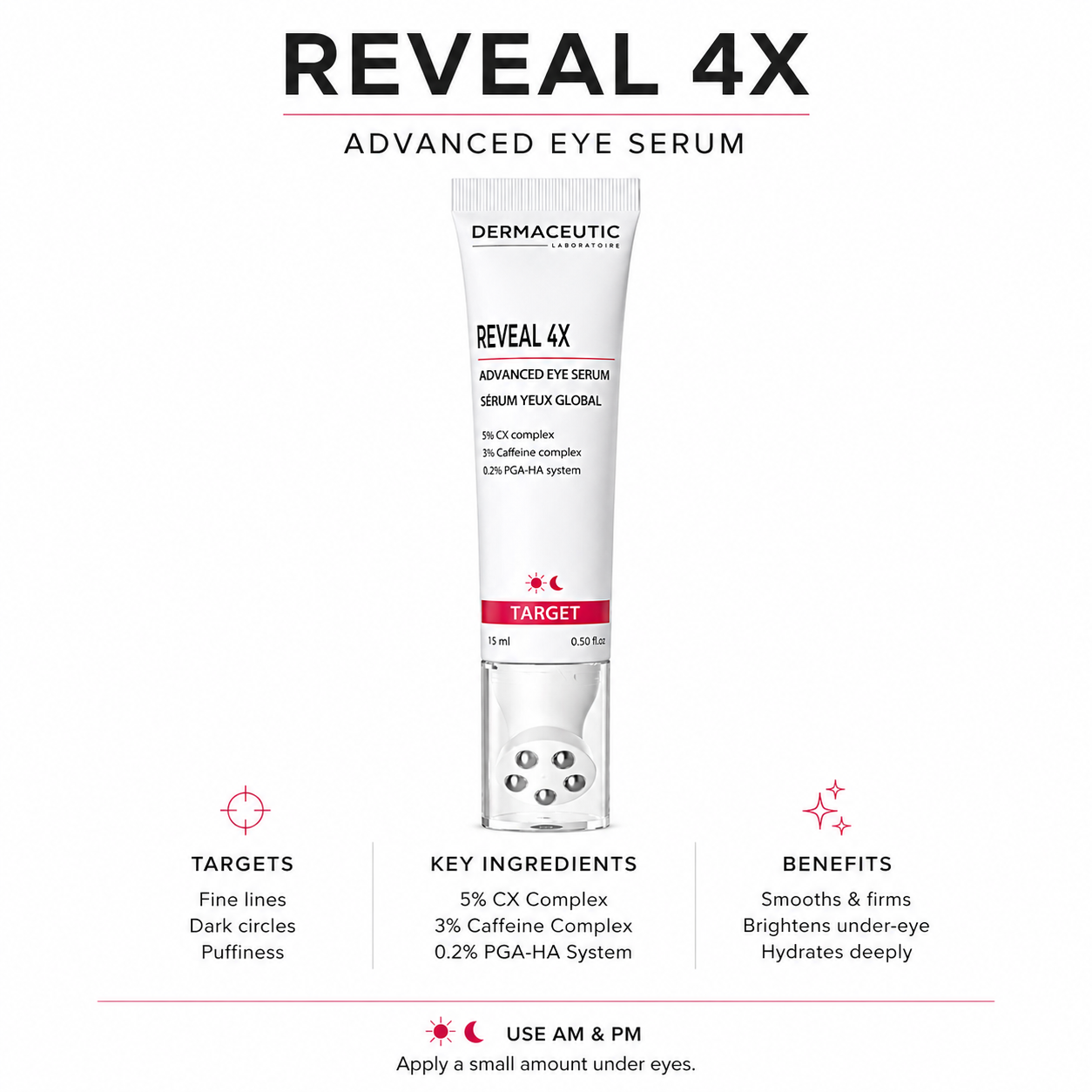 Dermaceutic Laboratoire Reveal 4X Eye Serum 15mL by Dermaceutic Laboratoires - ingredients and information