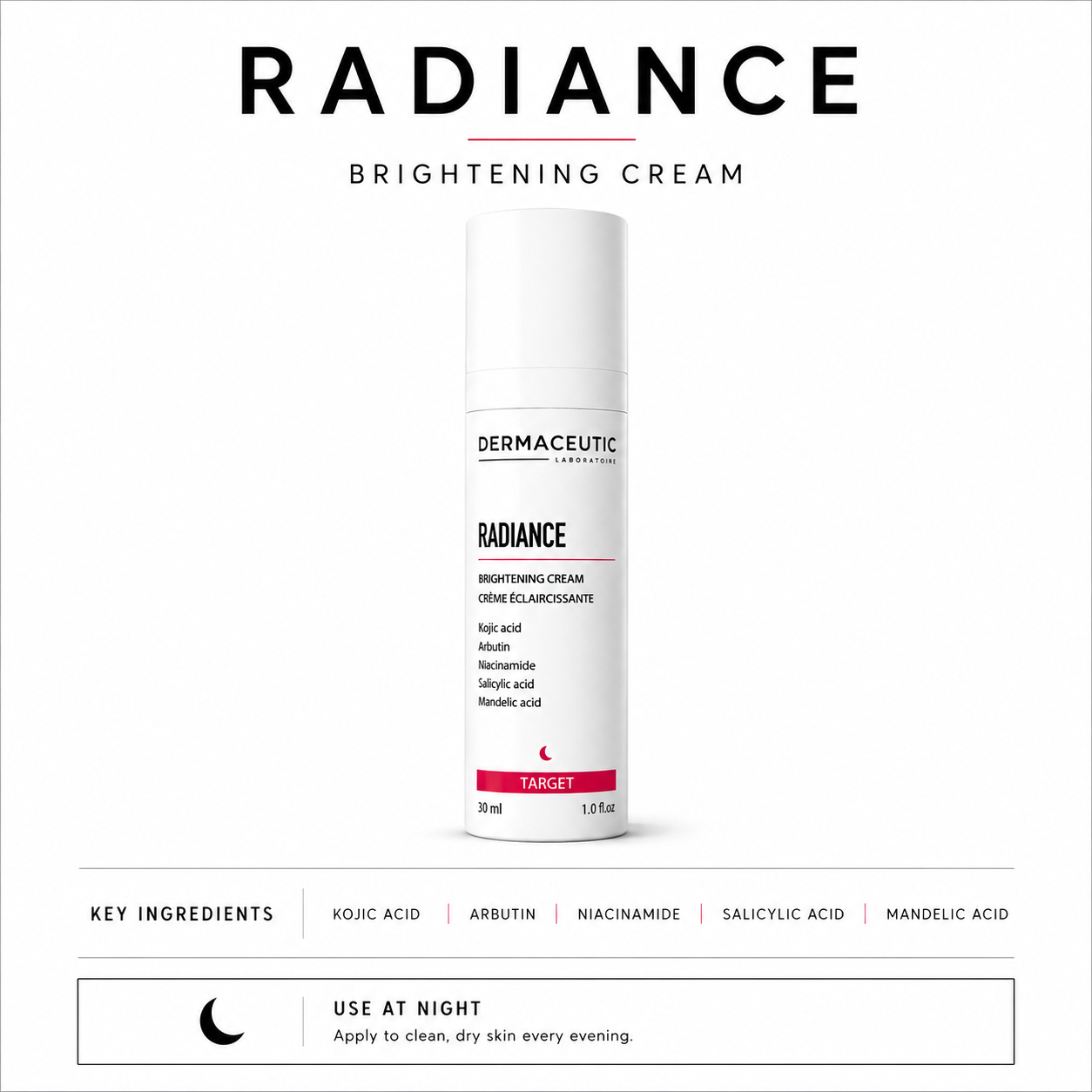 Dermaceutic Laboratoire Radiance Cream - 30mL by Dermaceutic Laboratoires - ingredients and information