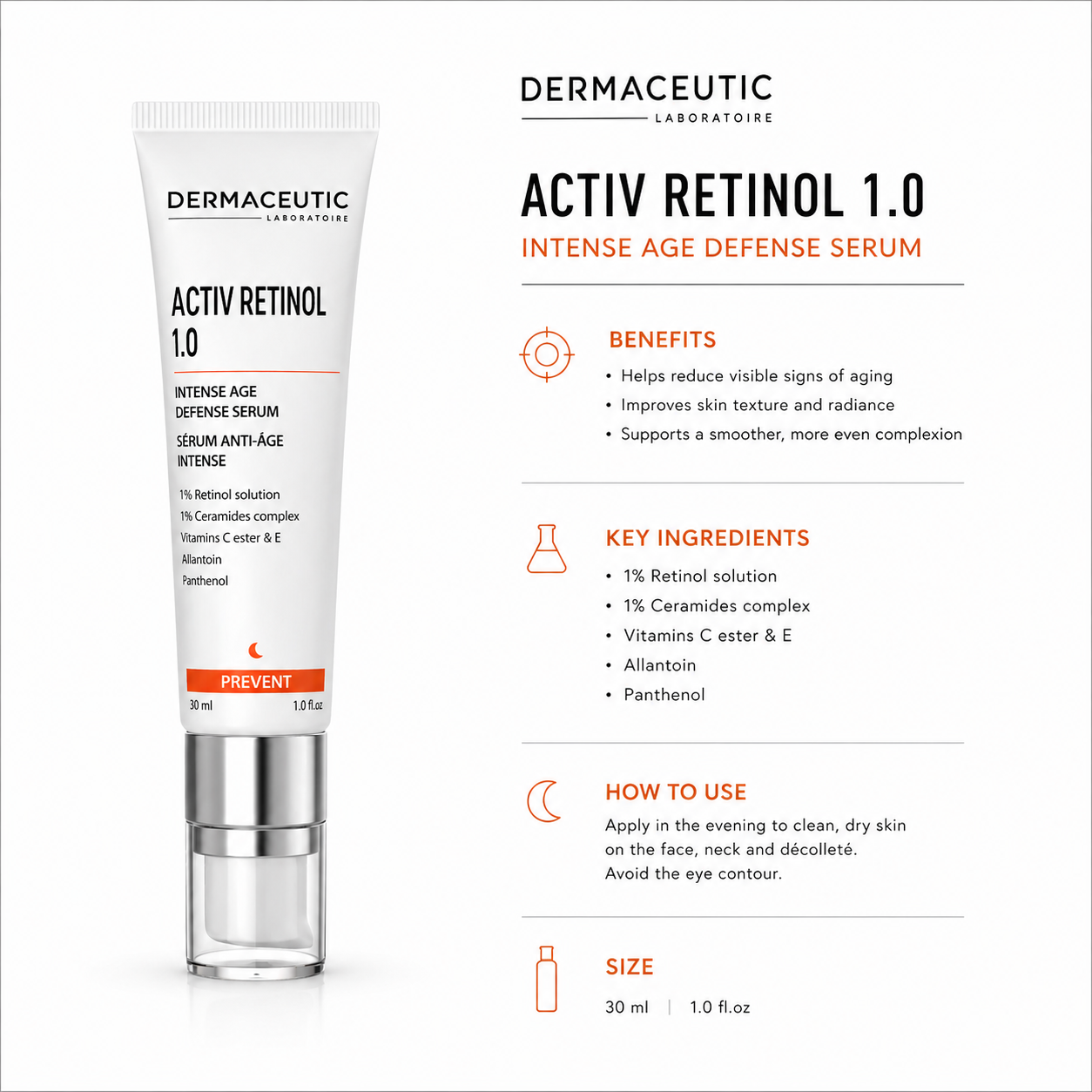 Dermaceutic Laboratoire Activ Retinol 1.0 – 30mL by Dermaceutic Laboratoires - ingredients and information