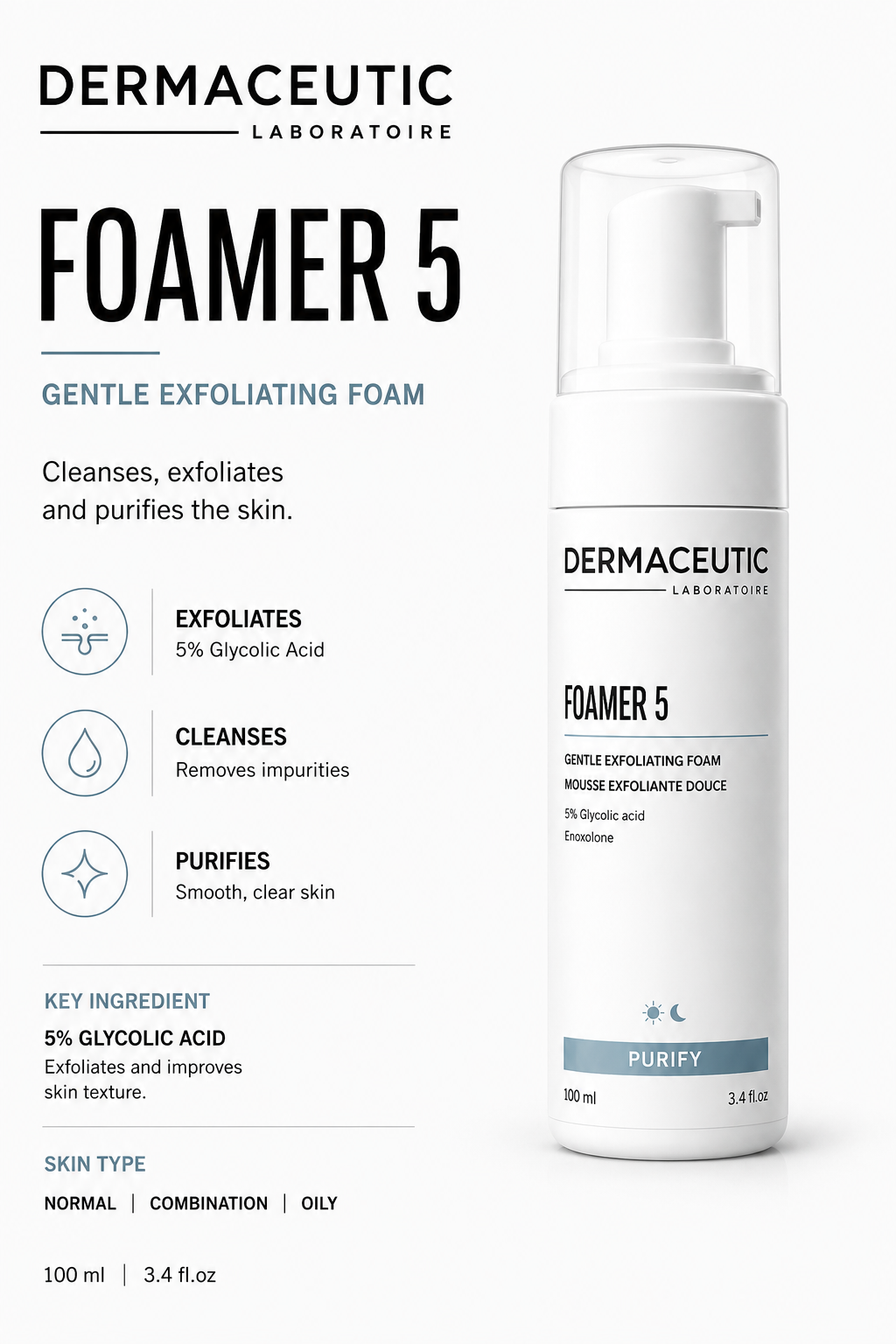 Dermaceutic Laboratoire Foamer 5 – 100mL by Dermaceutic Laboratoires - ingredients and information - cleanser