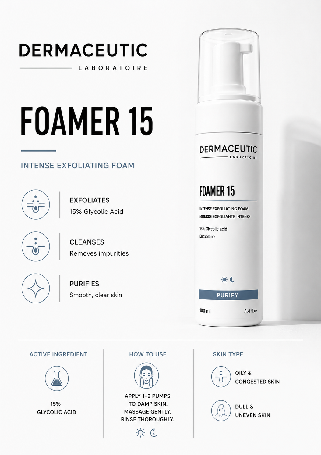 Dermaceutic Laboratoire Foamer 15 – 100mL by Dermaceutic Laboratoires - ingredients and information - cleanser