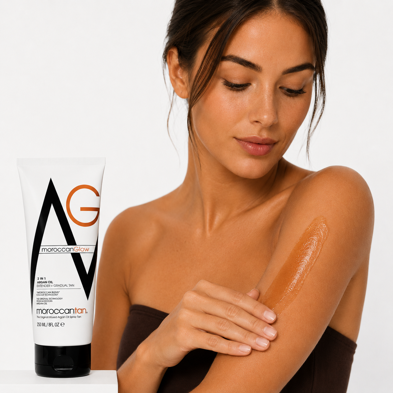 Moroccan Tan Glow Gradual Tan Extender, 250ml by Moroccan Tan - packaging and details - tanning