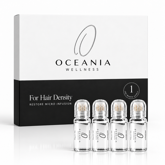 Restore Micro-Infusion 1 Month Kit for Hair Density, box with four ampoules